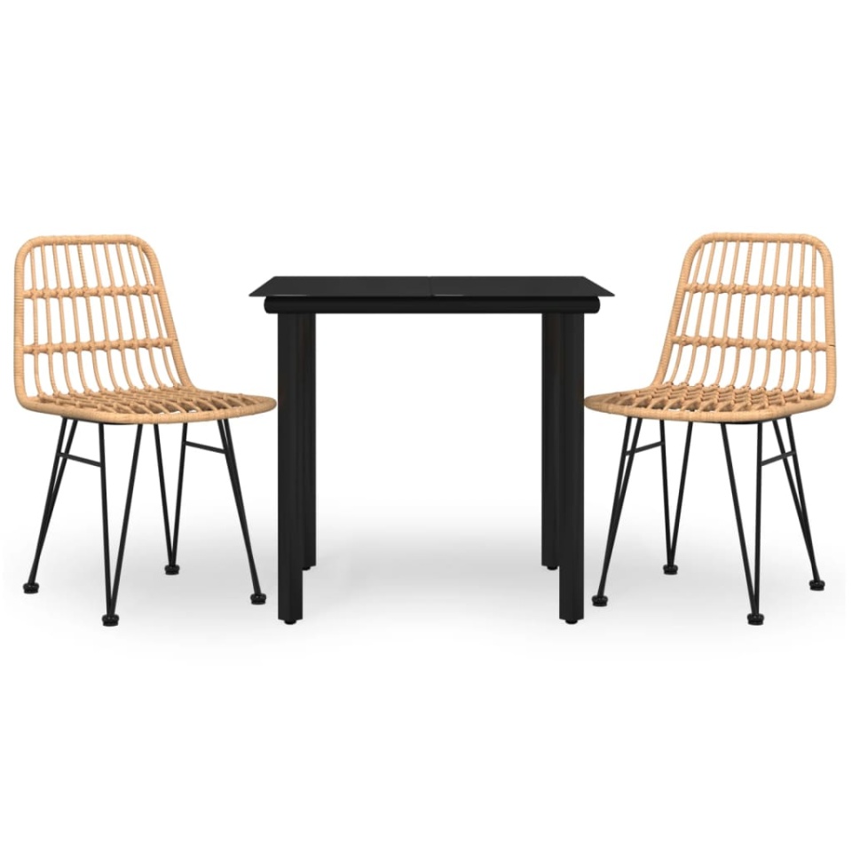 Set mobilier de grădină, 3 piese, poliratan - 1 | YEO