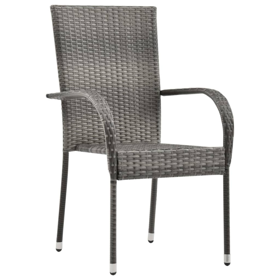 Set mobilier de grădină, 5 piese, gri și negru - 4 | YEO