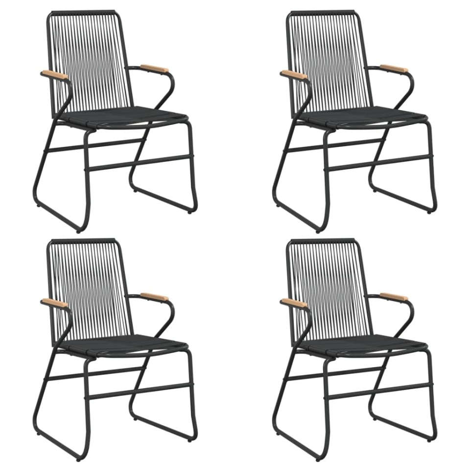 Set mobilier de grădină, 5 piese, negru, ratan PVC - 3 | YEO