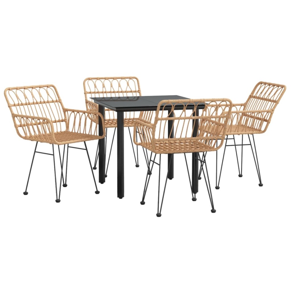 Set mobilier de grădină, 5 piese, poliratan - 2 | YEO