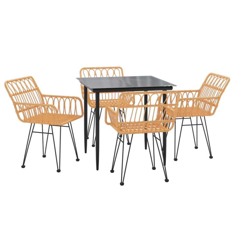 Set mobilier de grădină, 5 piese, poliratan - 2 | YEO