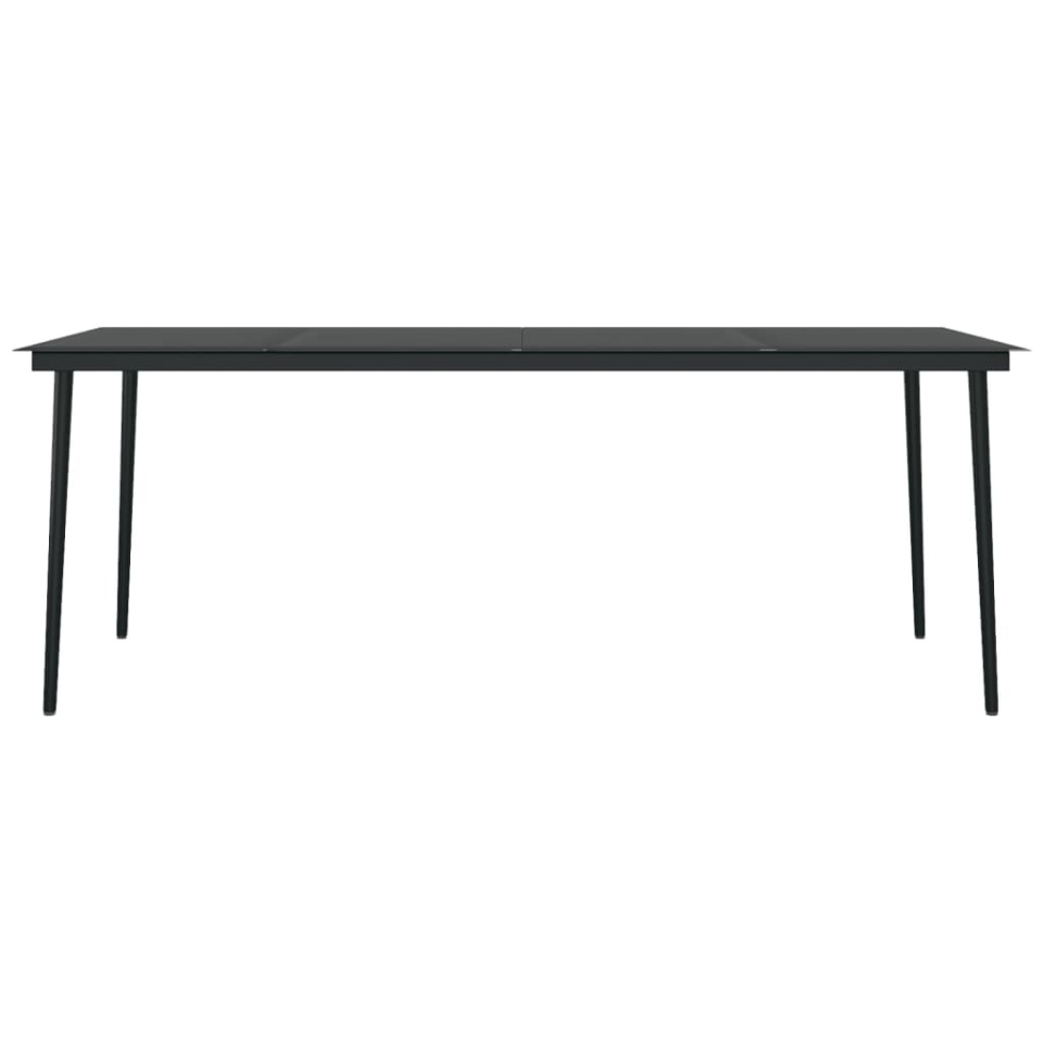 Set mobilier de grădină, 9 piese, negru - 4 | YEO