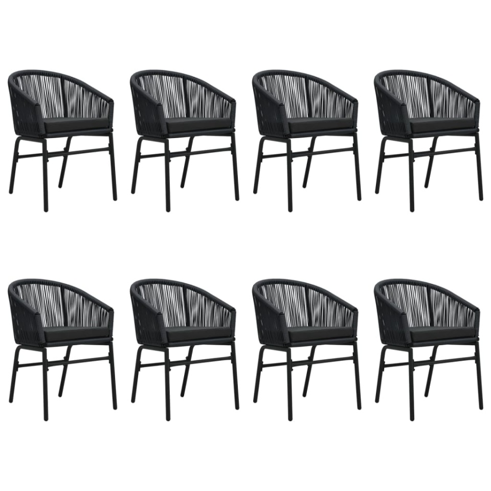 Set mobilier de grădină, 9 piese, negru - 2 | YEO