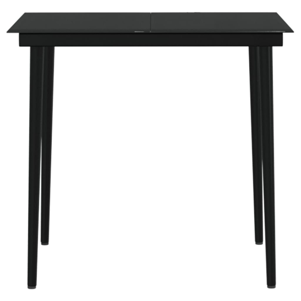 Set mobilier de grădină cu perne, 3 piese, negru - 4 | YEO