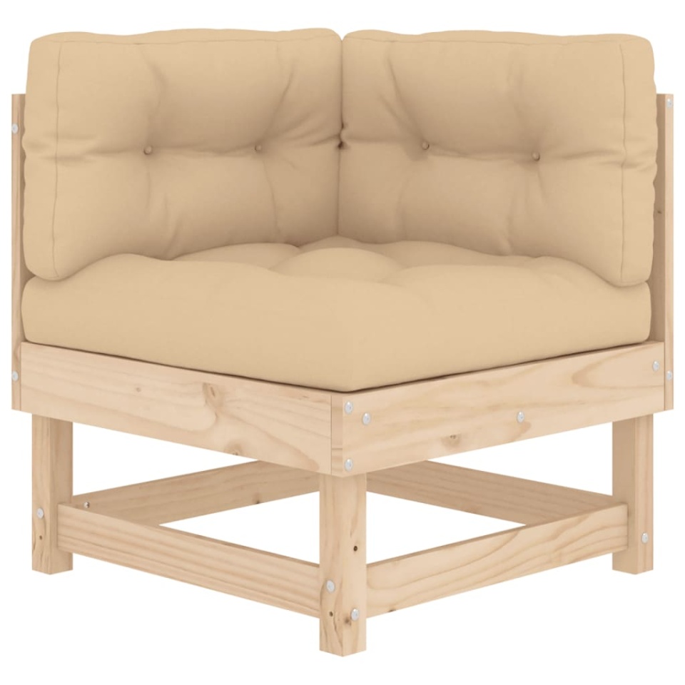 Set mobilier de grădină cu perne, 5 piese, lemn masiv - 3 | YEO