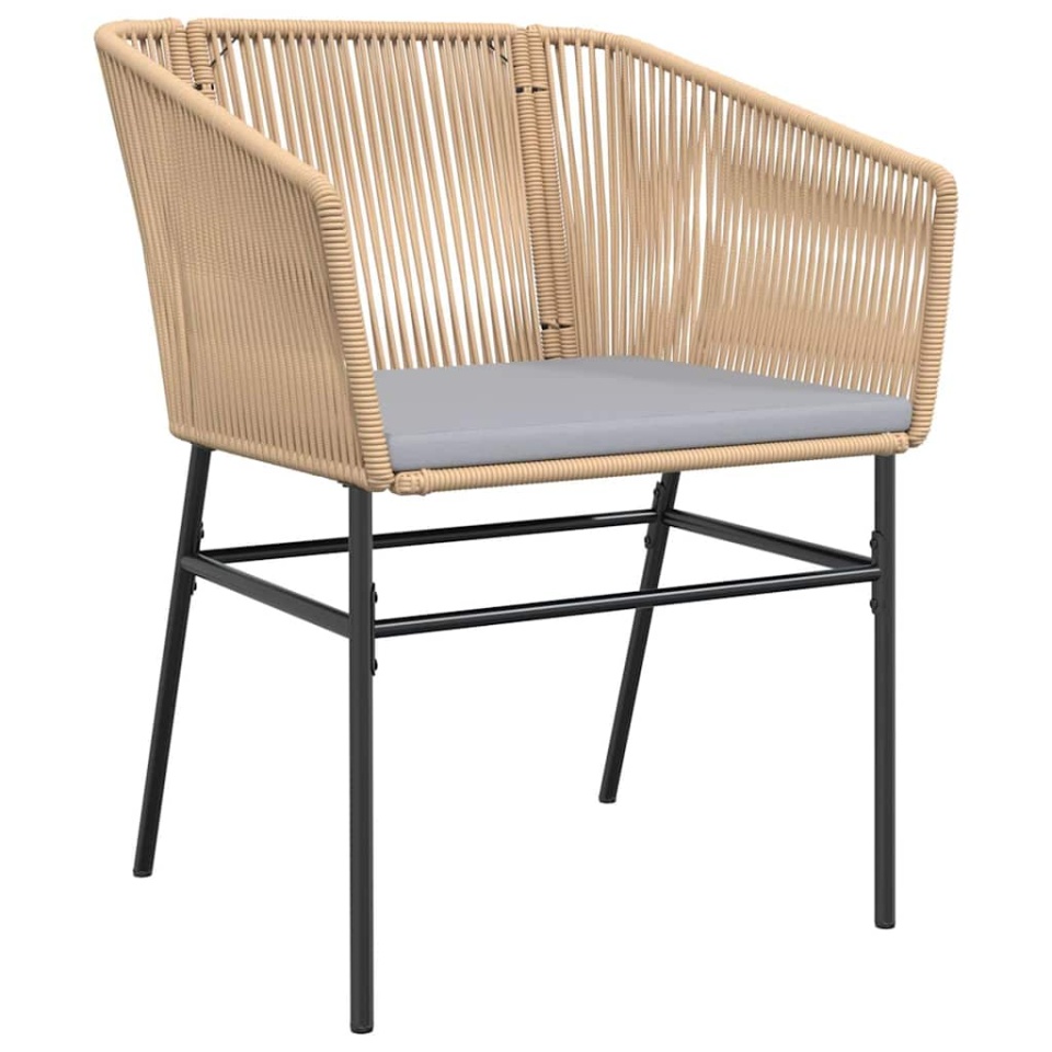 Set mobilier de grădină cu perne 5 piese maro sticlă polirattan - 3 | YEO