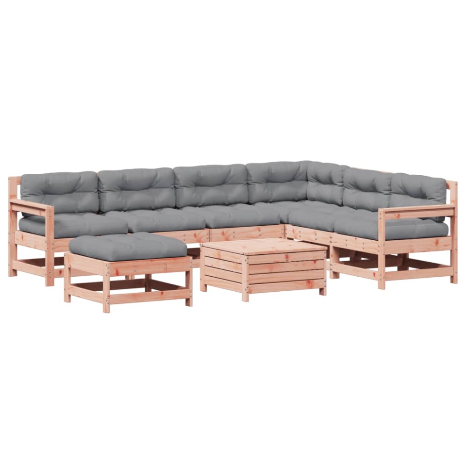 Set mobilier de grădină cu perne, 8 piese, lemn masiv douglas - 1 | YEO