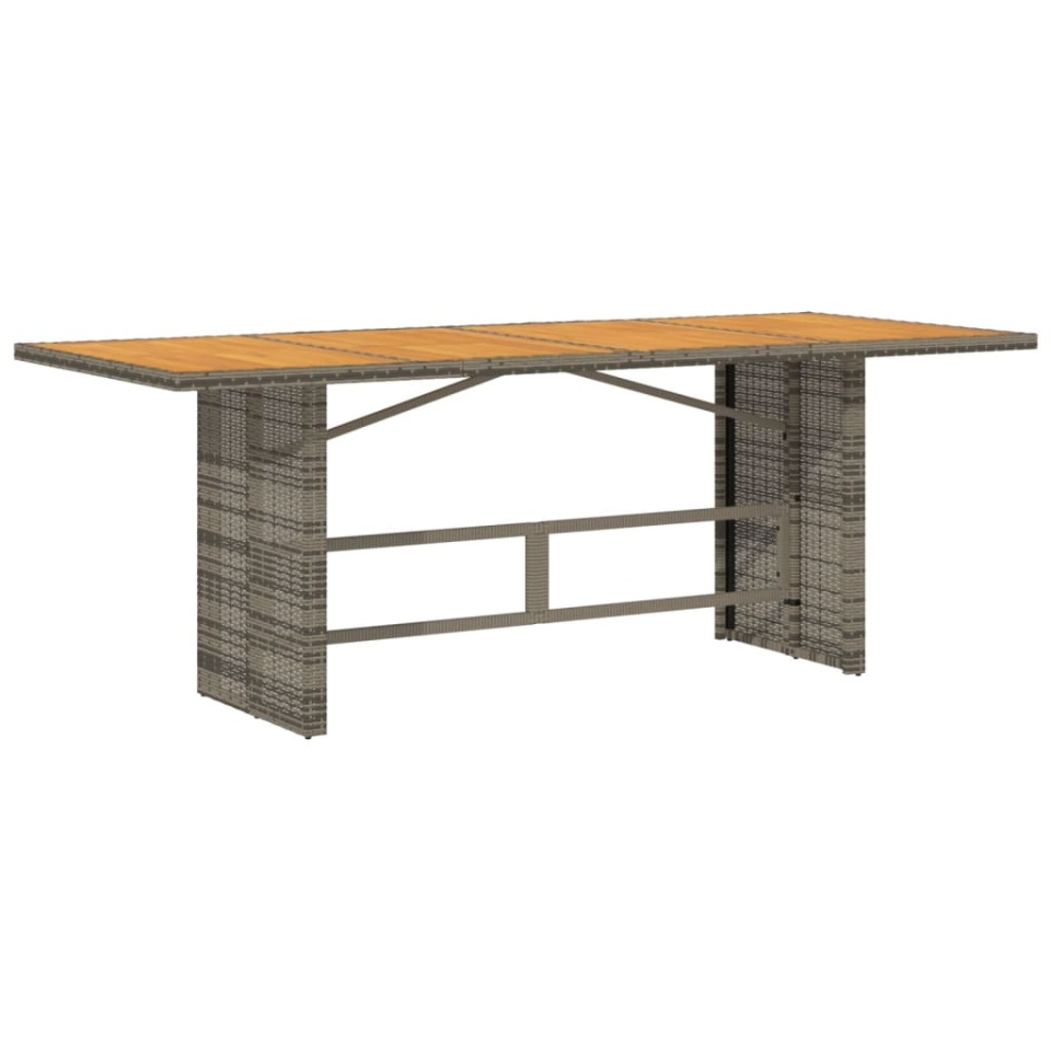 Set mobilier grădină cu perne, 9 piese, gri, poliratan - 2 | YEO