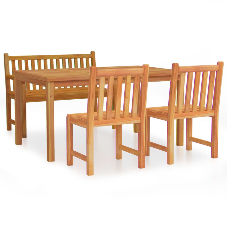 Set mobilier pentru grădină, 4 piese, lemn masiv de tec - 1 | YEO