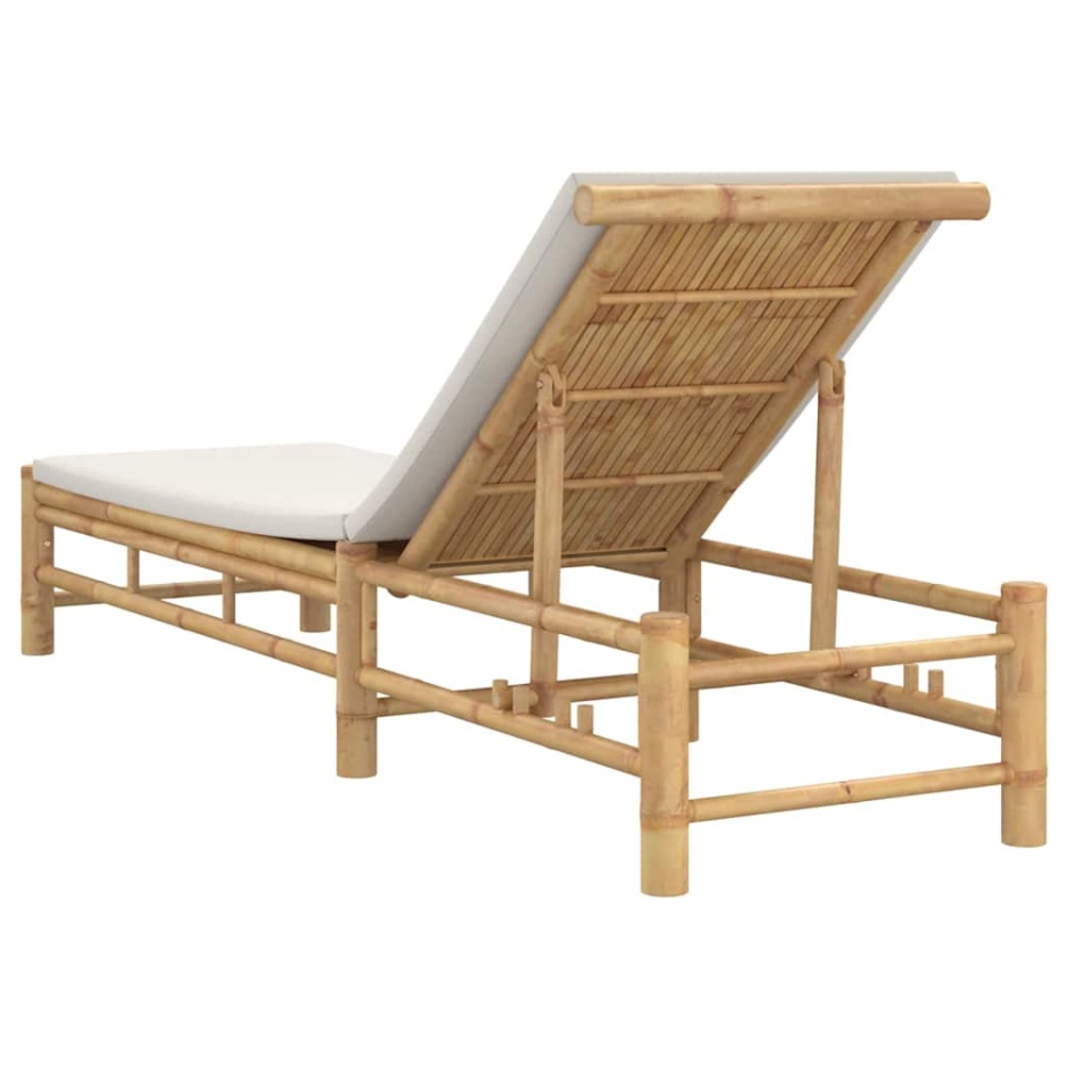 Sezlong cu perne 55x199x30 cm bambus - 4 | YEO
