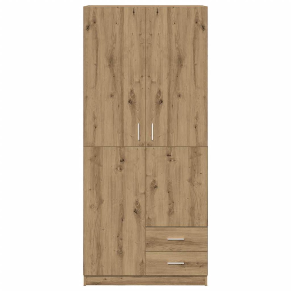 Șifonier, stejar artizanal, 80x52x180 cm, lemn prelucrat - 3 | YEO