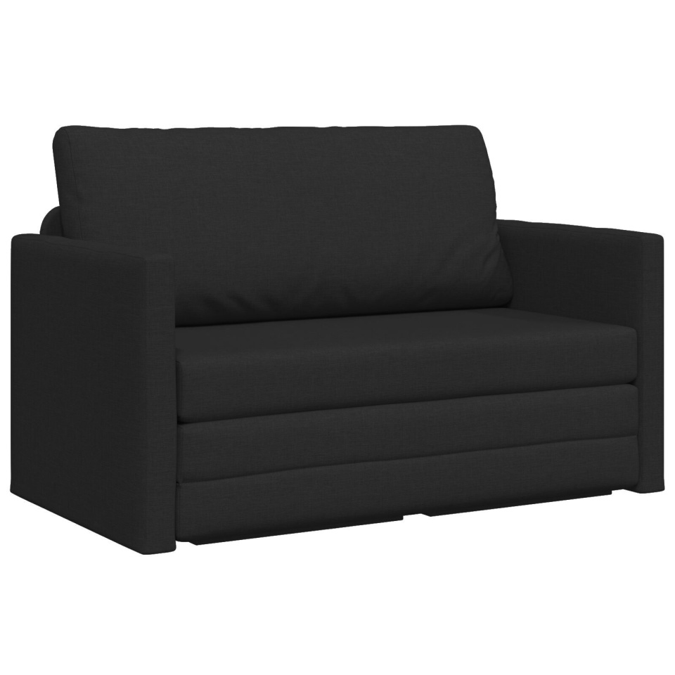 Sofa Pat la Pardoseală 2 în 1 Negru 124x71x78 cm țesătură - 1 | YEO