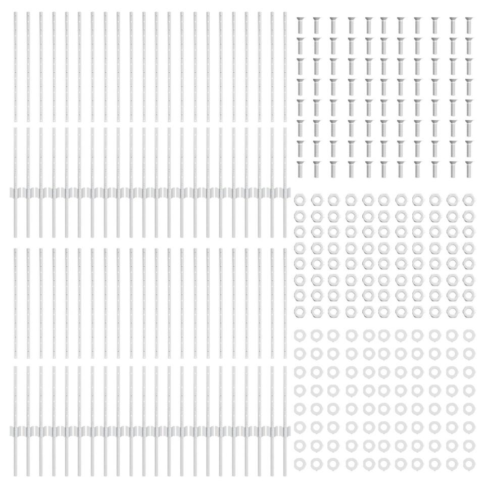 Stâlpi de Împrejmuire 88 pcs U-Channel Argintiu 140 cm Oțel - 3 | YEO
