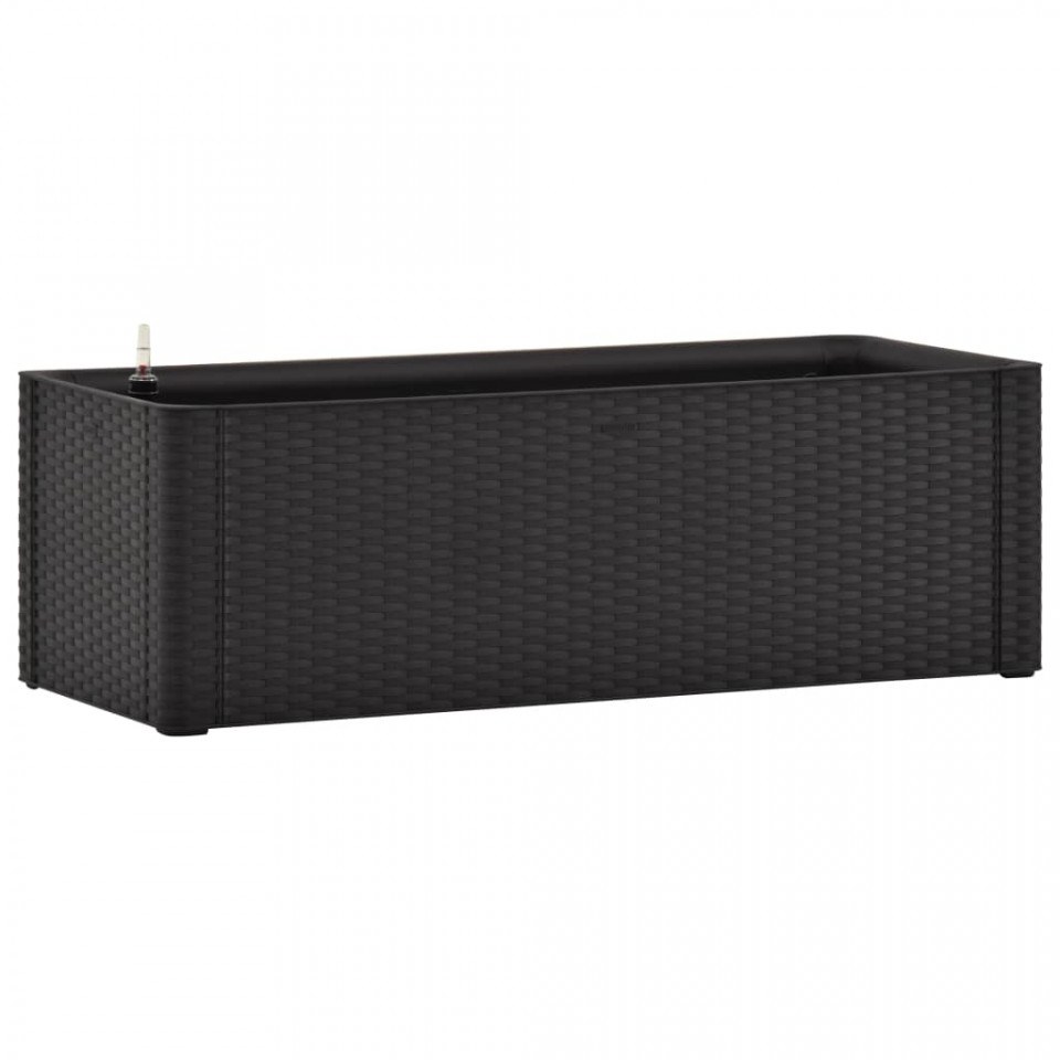 Strat înălțat grădină sistem auto-udare, antracit, 100x43x33 cm - 1 | YEO