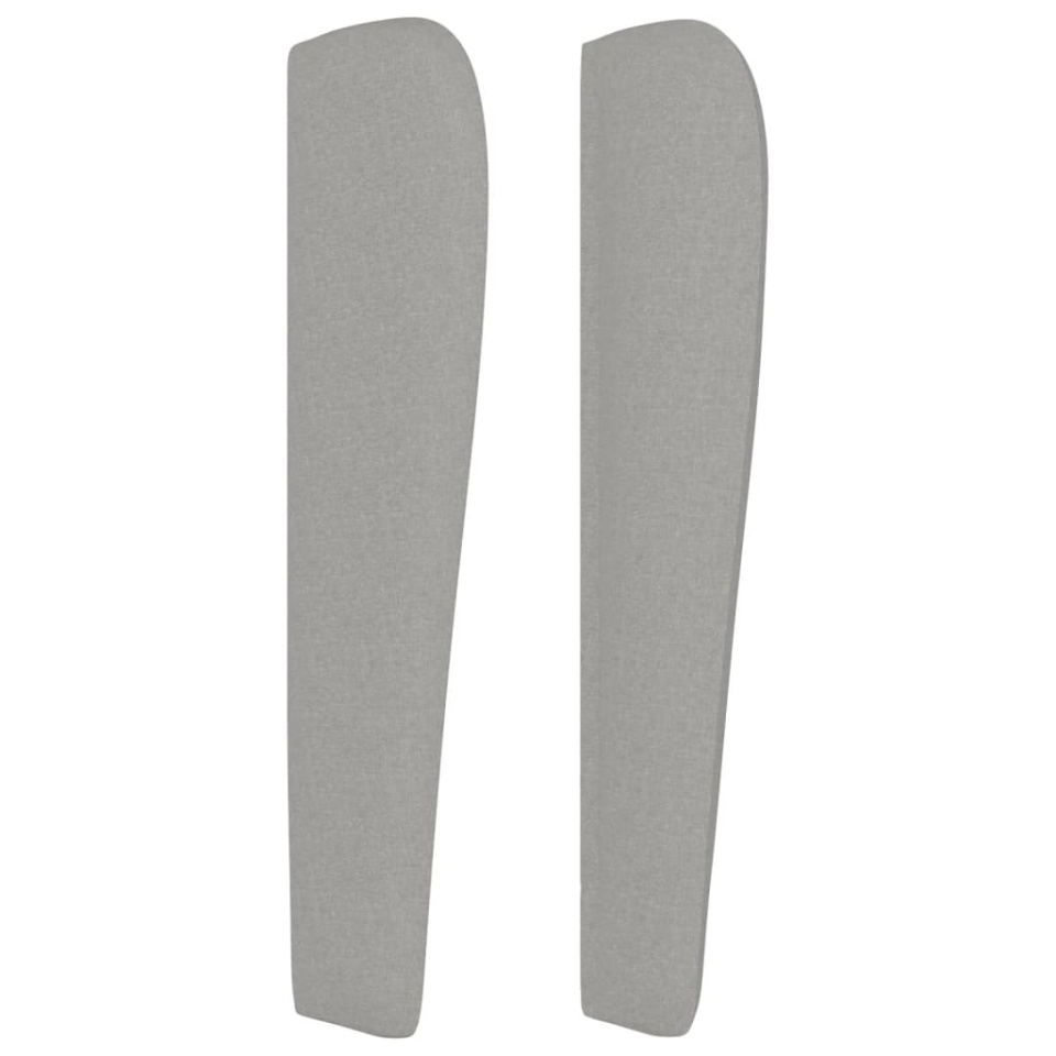 Tăblie de pat cu aripioare gri deschis 163x23x118/128 cm textil - 3 | YEO