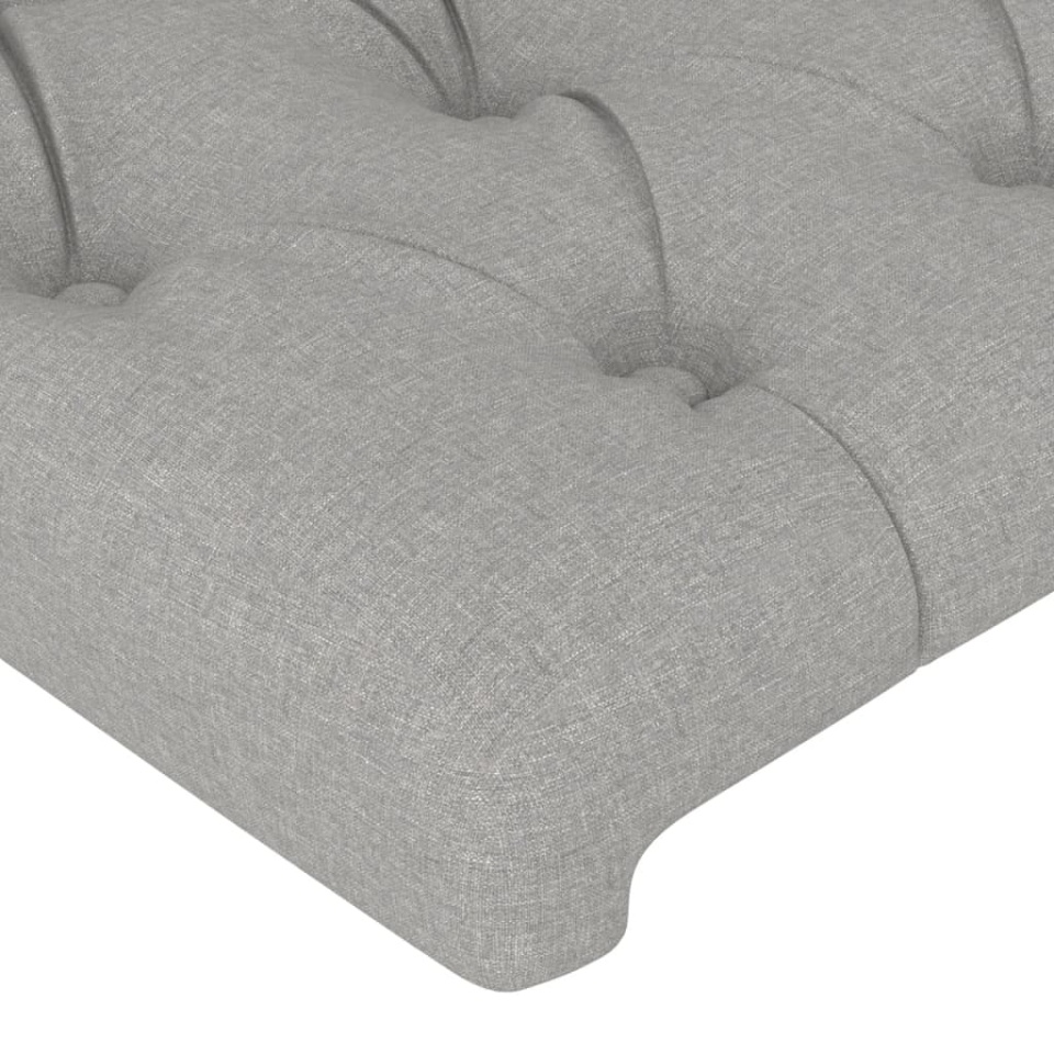 Tăblii de pat, 4 buc, gri deschis, 80x7x78/88 cm, textil - 3 | YEO