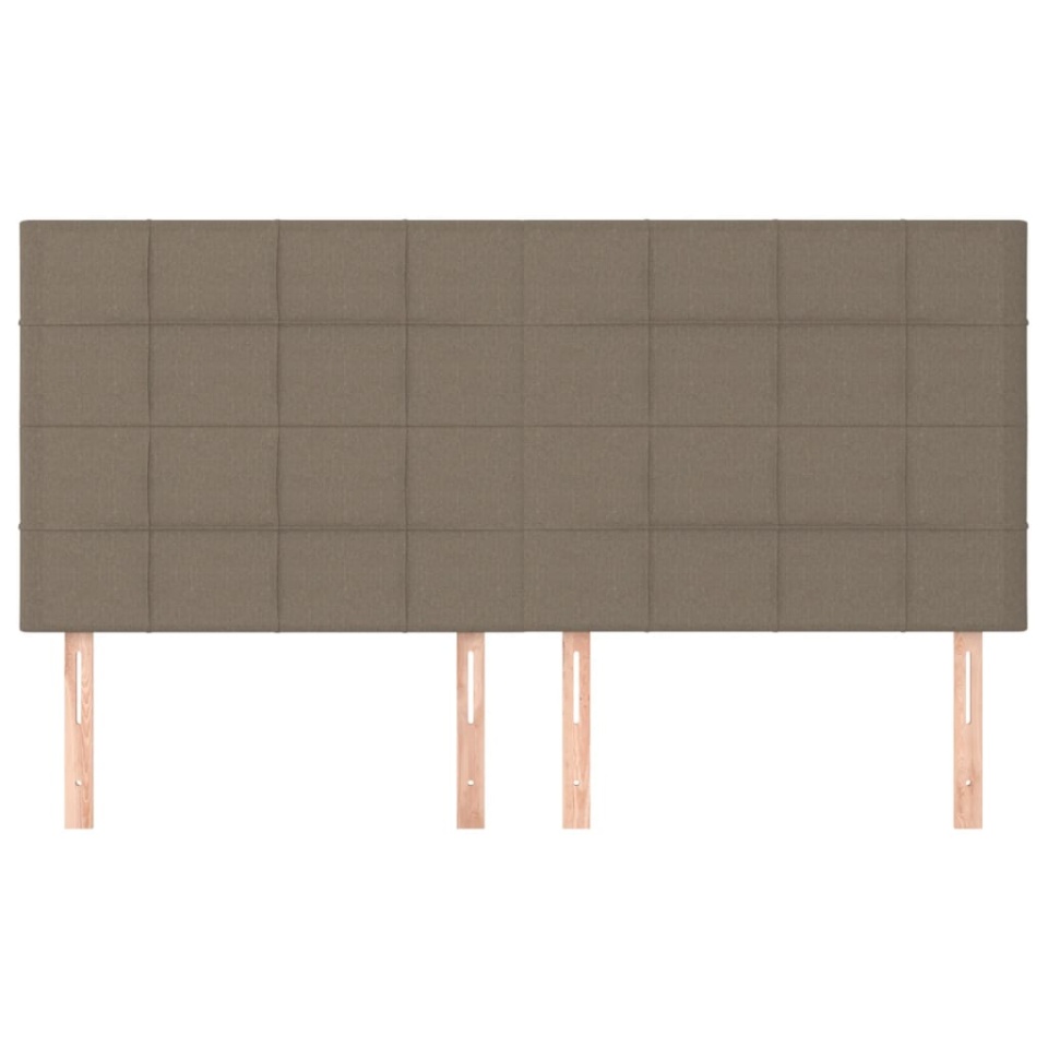 Tăblii de pat, 4 buc, gri taupe, 100x5x78/88 cm, textil - 2 | YEO