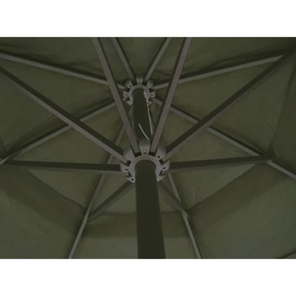 Umbrelă de soare de grădină din aluminiu, bază portabilă, verde - 2 | YEO