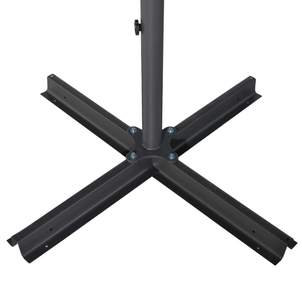 Umbrelă de soare de grădină, stâlp din aluminiu, negru, 500 cm - 3 | YEO
