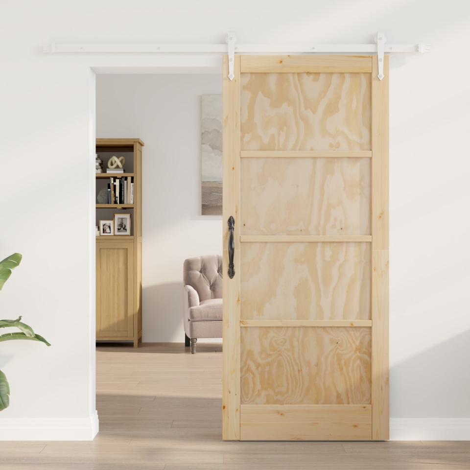 Ușa glisantă cu set de accesorii 86x198.5 cm din lemn masiv de pin, Ușa de interior ORKDAL 86x198.5x4 cm din lemn masiv de pin - 2 | YEO