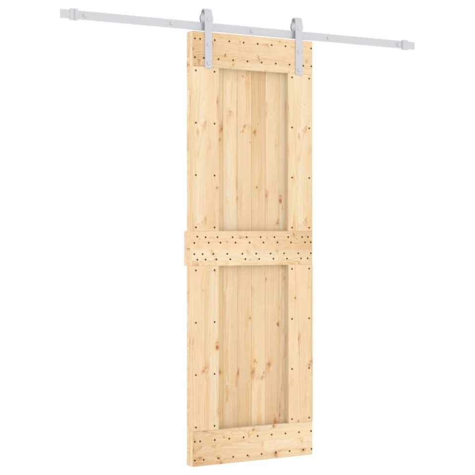 Ușă glisantă cu set de feronerie 70x210 cm, lemn masiv de pin - 1 | YEO
