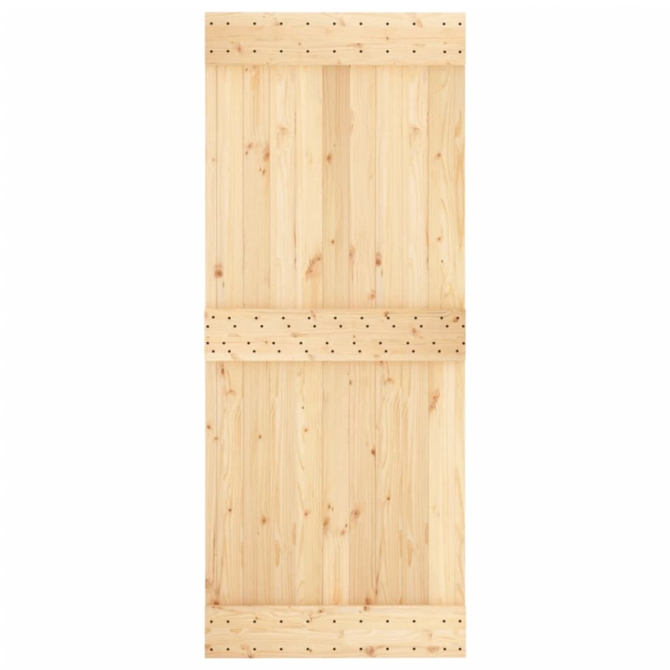 Ușă glisantă cu set de feronerie 85x210 cm, lemn masiv de pin - 3 | YEO