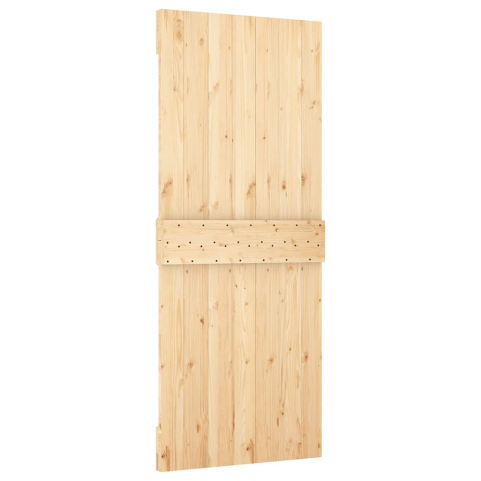 Ușă glisantă cu set feronerie, 90x210 cm, lemn masiv de pin - 3 | YEO