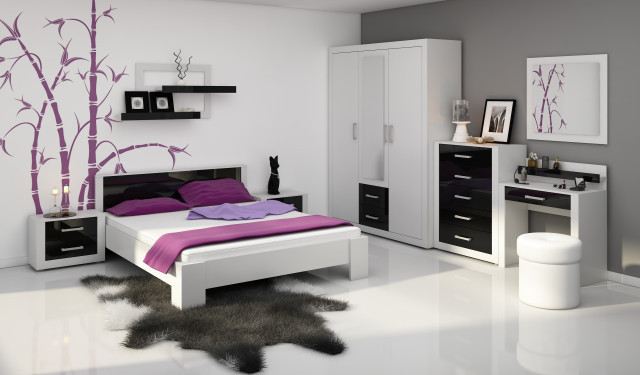 Viki (Rama De Patroom) White/Black High Gloss