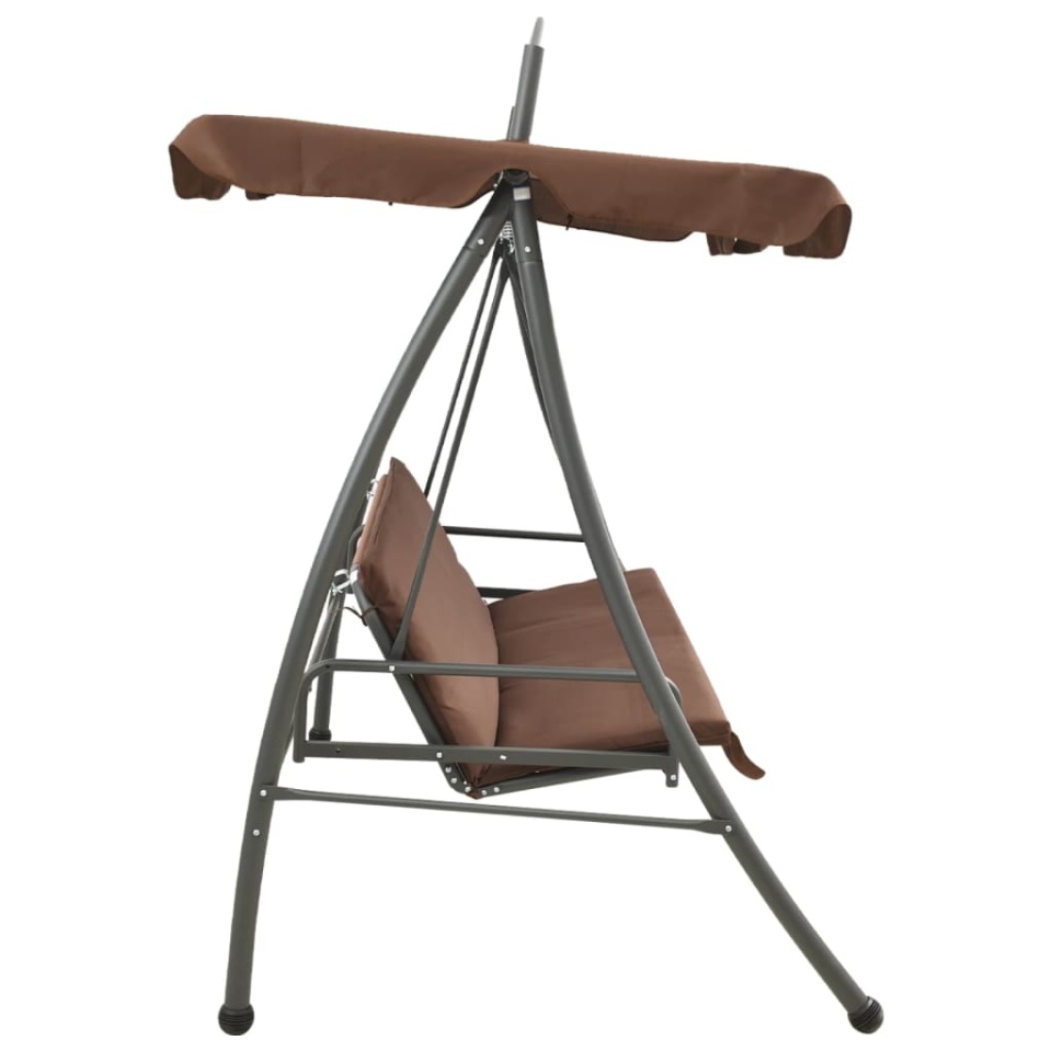 Balansoar de exterior extensibil cu copertină, cafeniu - 2 | YEO