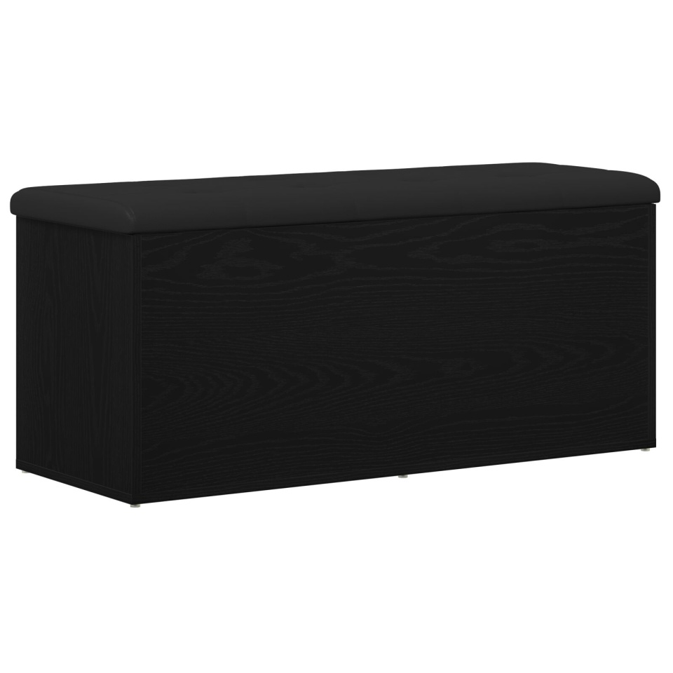 Bancă de depozitare Negru Stejar 100x40x45 cm Lemn stratificat - 1 | YEO