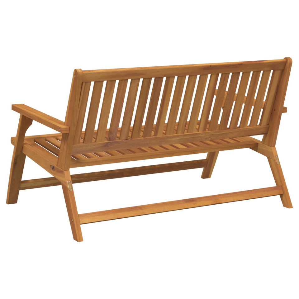 bancă de grădină 122,5x77x74 cm din lemn masiv de acacia - 3 | YEO