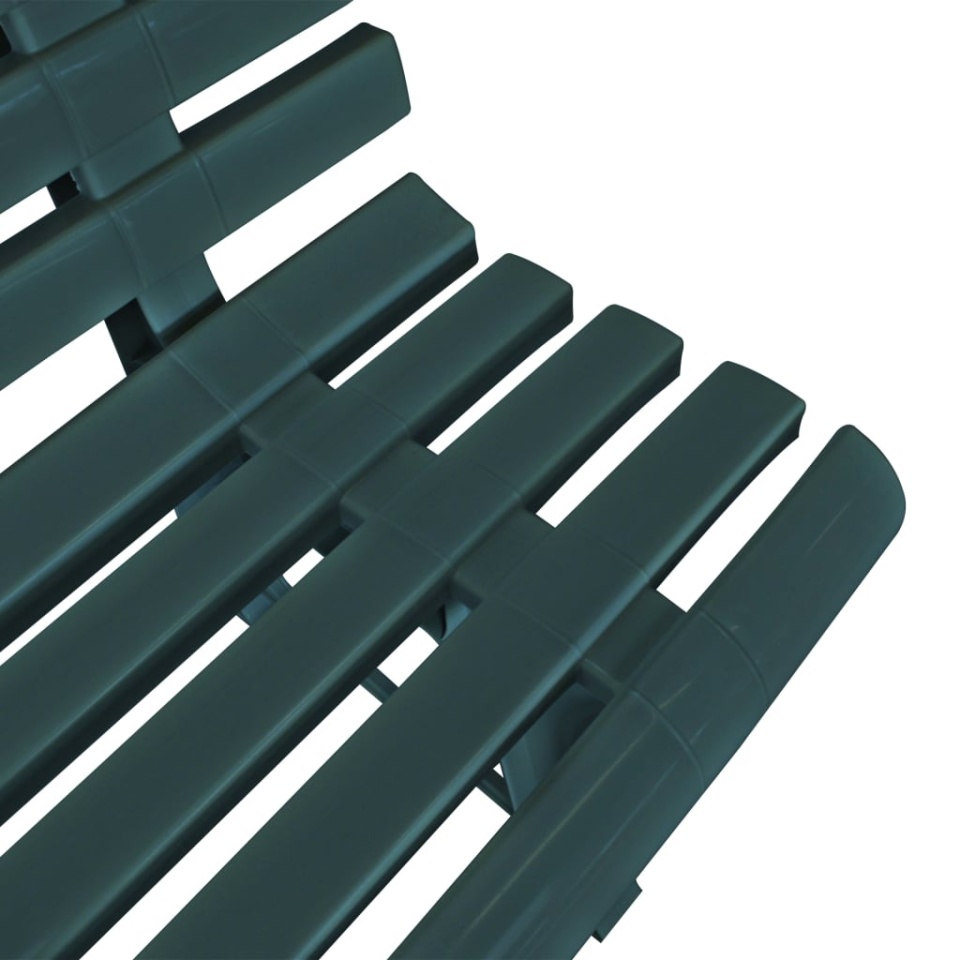 Bancă de grădină, verde, 145,5 cm, plastic - 3 | YEO