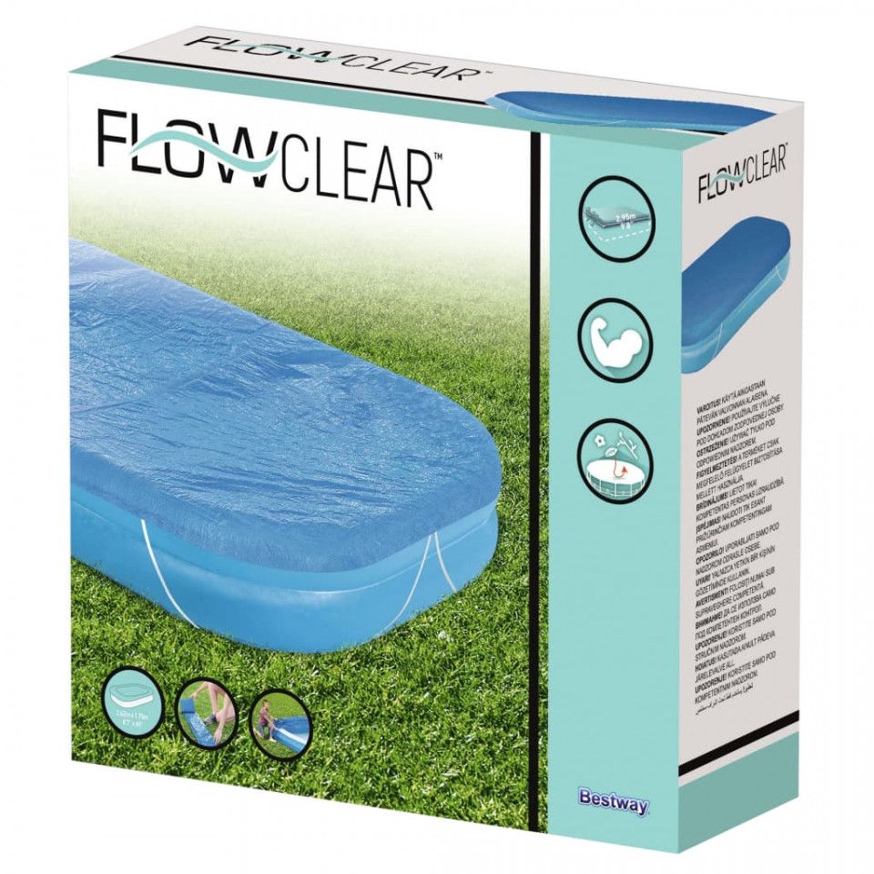 Bestway Prelată de piscină Flowclear, 262x175x51 cm - 4 | YEO