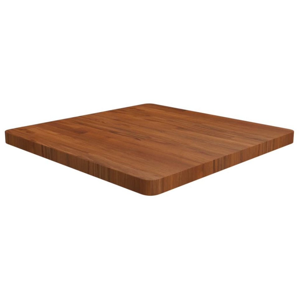 Blat de masă pătrat maro închis 70x70x4 cm lemn stejar tratat