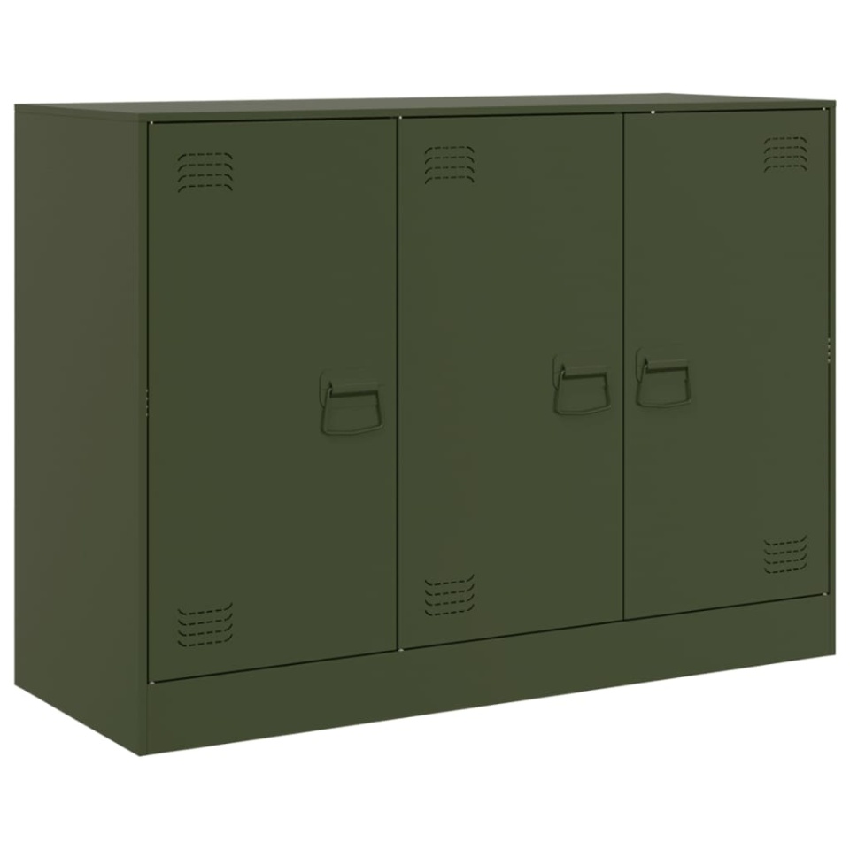 Bufeta verde măslină 99x39x73 cm oțel - 1 | YEO