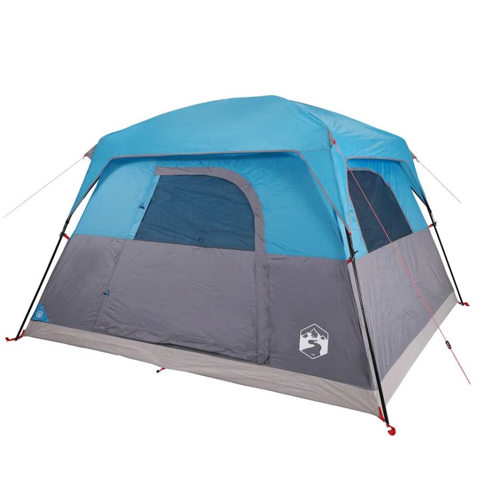 Cabină cort de camping, 4 persoane, albastru, impermeabil - 3 | YEO