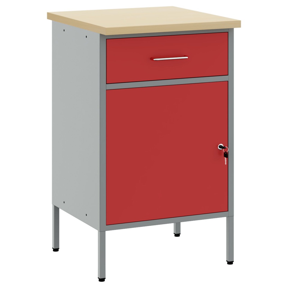 Cabinet de lucru Roșu 50x55x84 cm Oțel - 1 | YEO