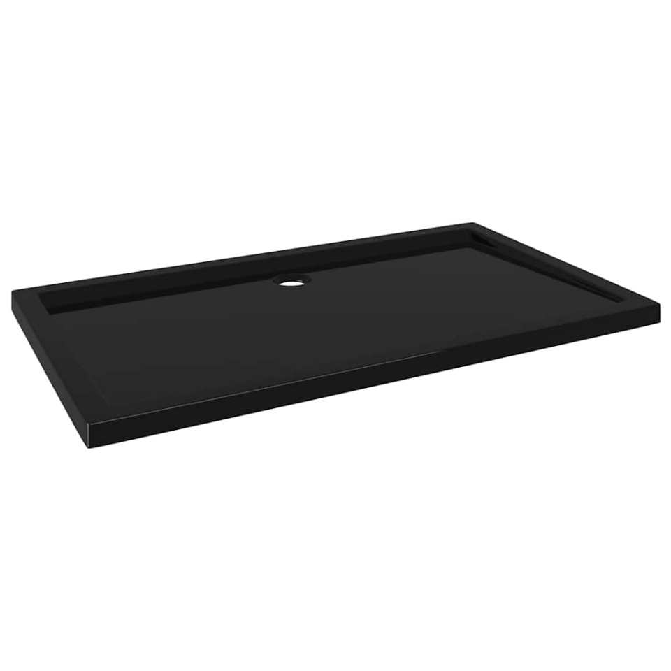 Cădiță de duș dreptunghiulară din ABS, neagră, 70x120 cm - 1 | YEO