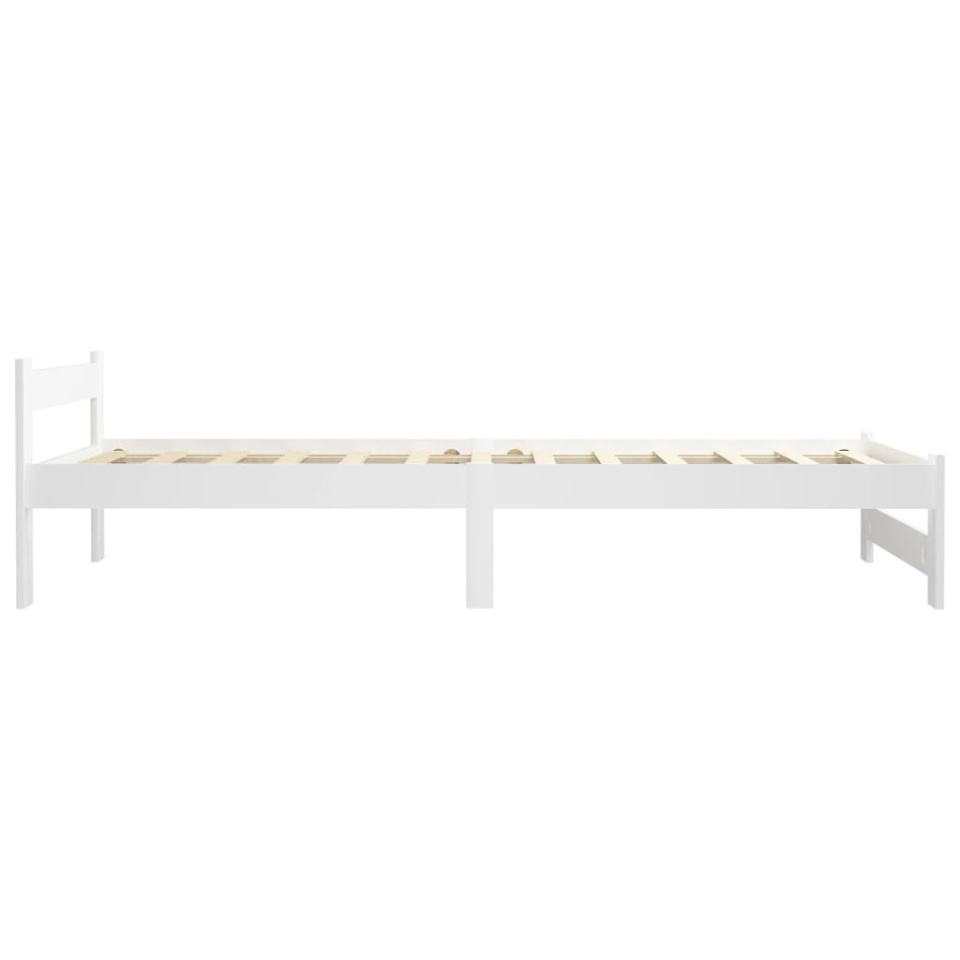 Cadru de pat, alb, 100 x 200 cm, lemn masiv de pin - 3 | YEO