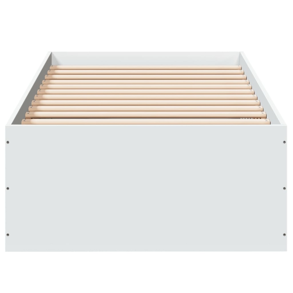 Cadru de pat, alb, 100x200 cm, lemn prelucrat - 3 | YEO