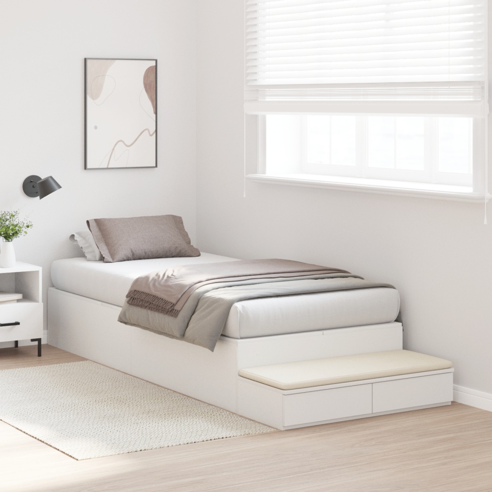 Cadru de pat cu depozitare Alb 90x190 cm - 2 | YEO