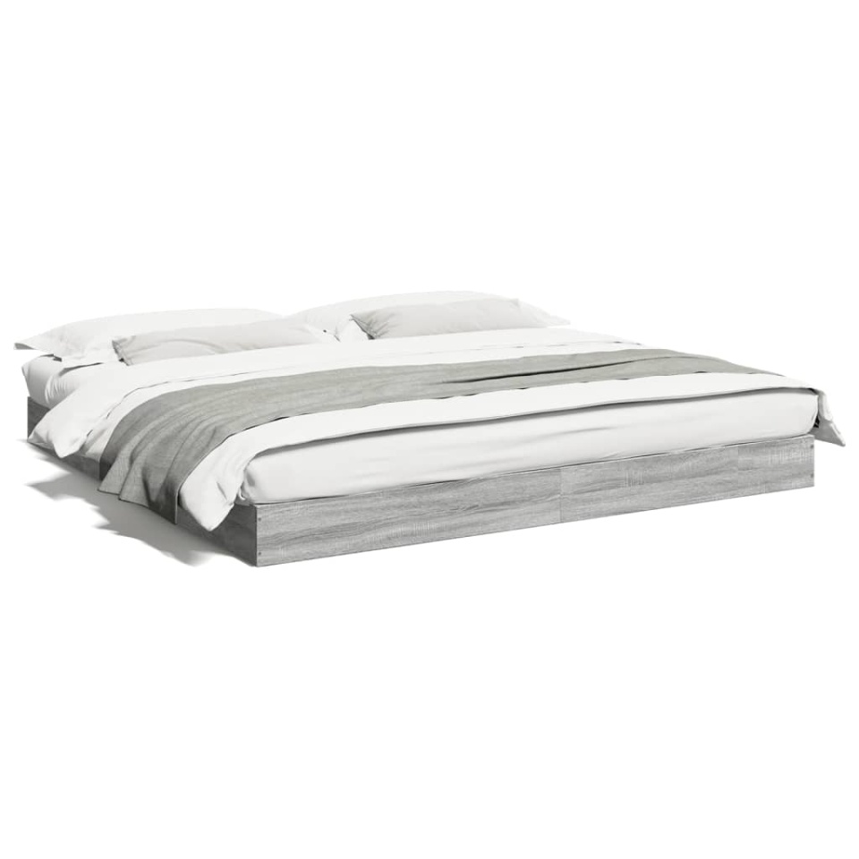 Cadru de pat fără saltea Gri Sonoma 180x200cm Lemn prelucrat - 1 | YEO