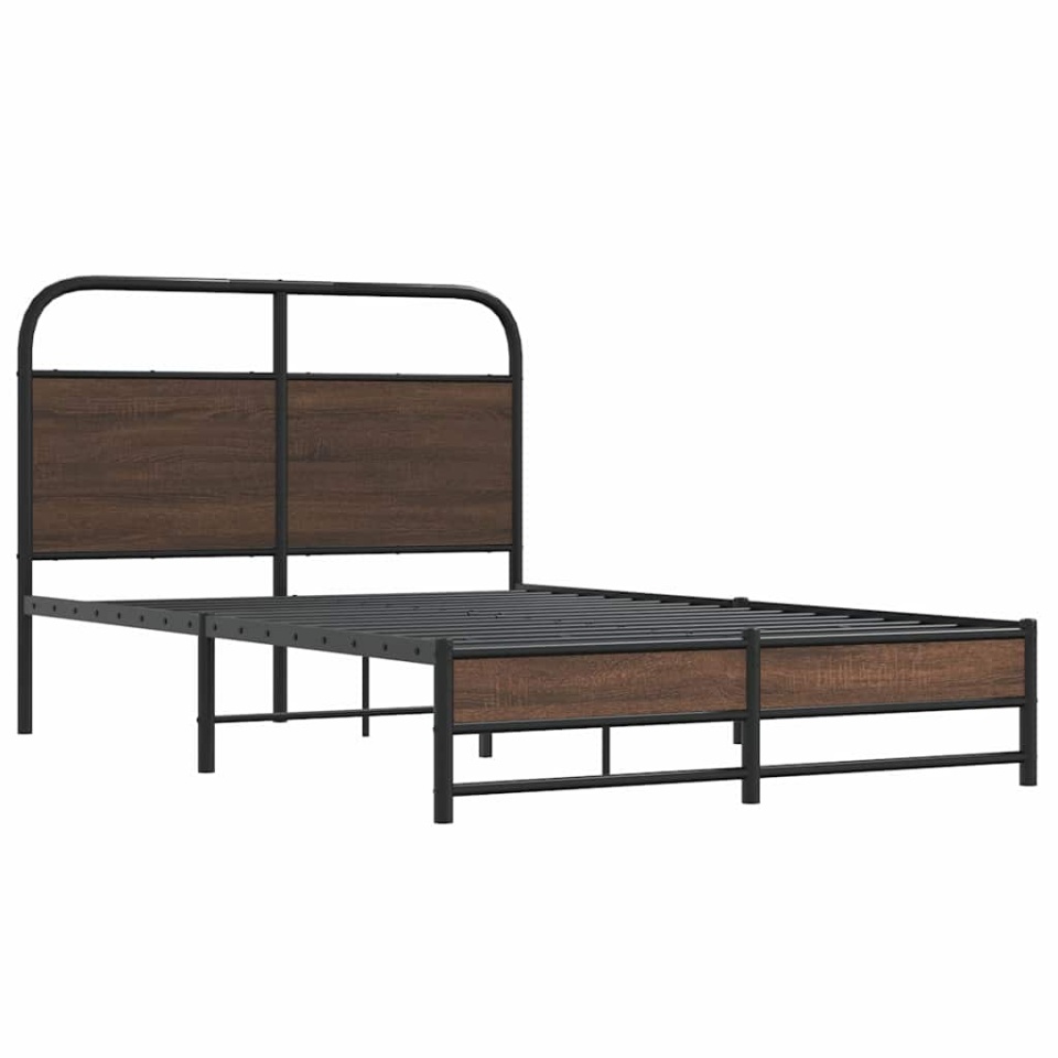 Cadru de pat fără saltea stejar maro 140x200 cm Lemn prelucrat - 2 | YEO