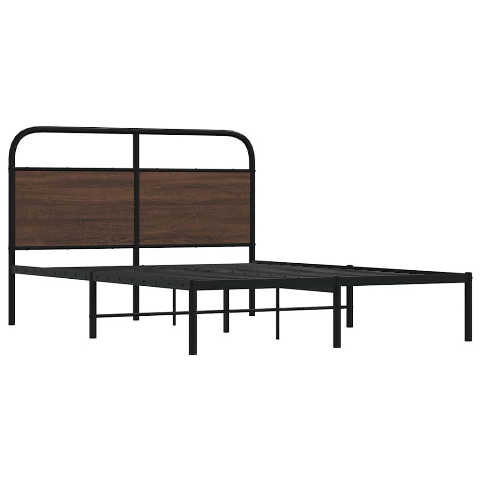 Cadru de pat fără saltea stejar maro 140x200 cm Lemn prelucrat - 2 | YEO