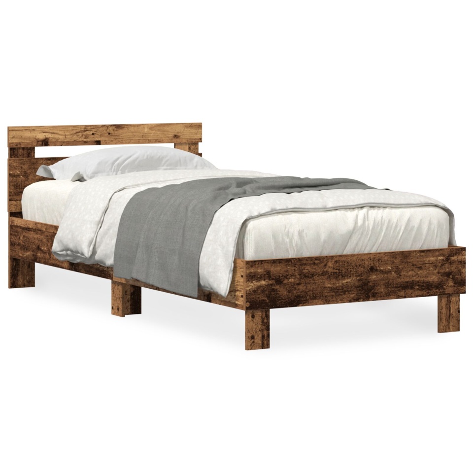 Cadru de pat Lemn vechi Lemn masiv 90 x 190 cm Robust - 2 | YEO