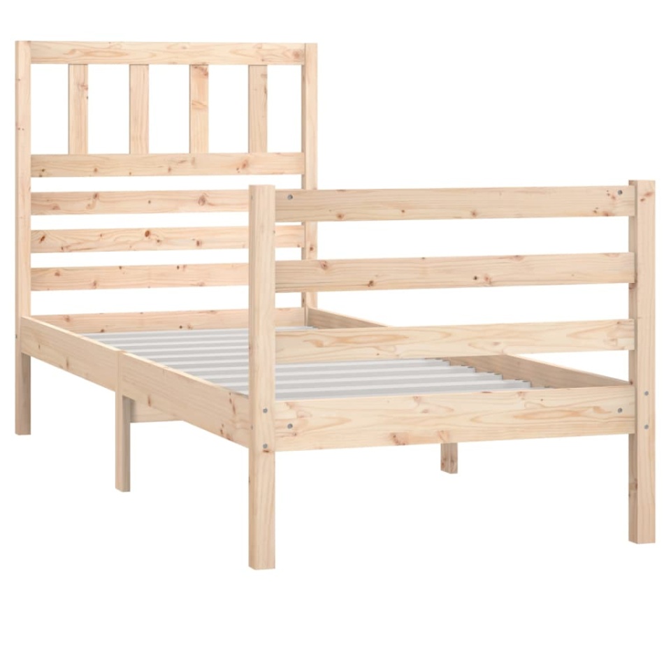 Cadru de pat single, 90x190 cm, lemn masiv - 2 | YEO