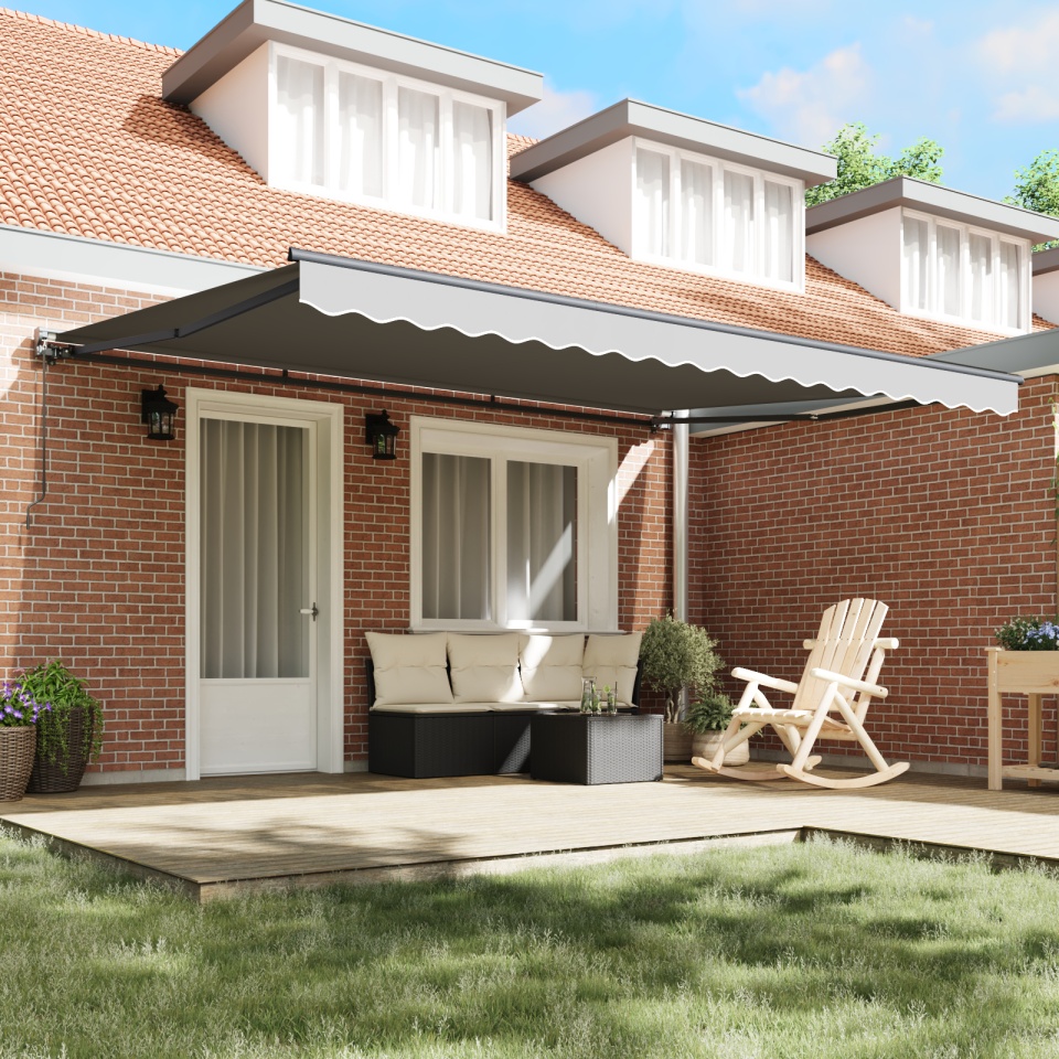 Cadru Parasolar Semi-Cassete Retractabil Manual Metalic - 2 | YEO