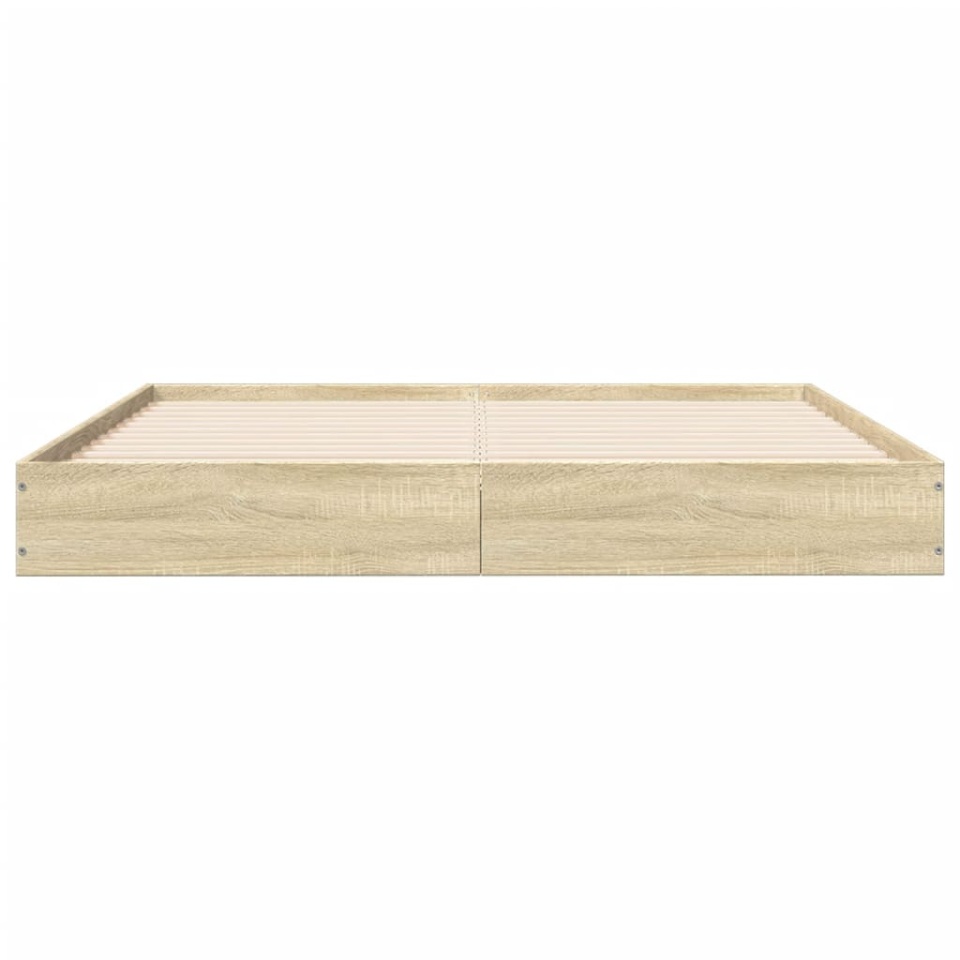 Cadru pat fără saltea stejar sonoma 140x200 cm lemn prelucrat - 3 | YEO