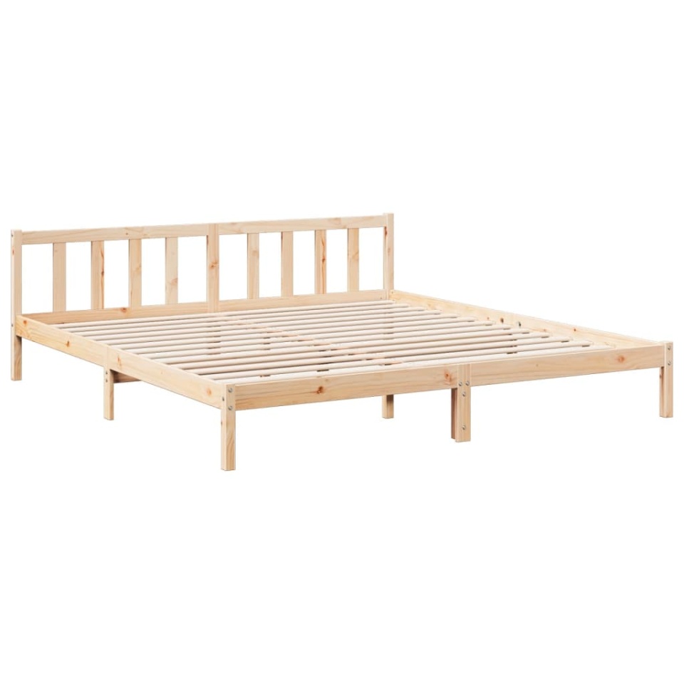 Cadru pat foarte lung fără saltea, 180x210 cm, lemn masiv pin - 2 | YEO