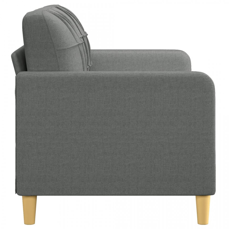 Canapea cu 2 locuri, gri închis, 140 cm, material textil - 3 | YEO